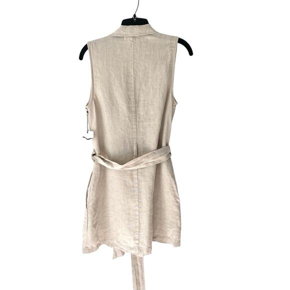 Bella Dahl Linen Sleeveless Belted Blazer NWTs Tan size small - Picture 8 of 13